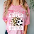 Proud Sister Of A 2026 Senior Soccer Graduation Leopard Comfort Color Blast T-Shirt Clay