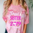 Proud SISTER Of A Class 2019 Senior Tshirt Graduation Comfort Color Blast T-Shirt Clay