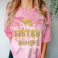 Proud Sister Of Two 2025 Graduates Graduation Family Comfort Color Blast T-Shirt Clay