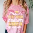 Proud Step Mom Of Kindergarten Graduate 2024 Graduation Step Comfort Color Blast T-Shirt Clay