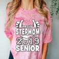 Proud Stepmom Of A 2019 Senior School Graduation Shirt Comfort Color Blast T-Shirt Clay