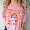 Rainbow Last Day Of 2nd Grade Teacher Student Graduation For Men Women Kids Comfort Color Blast T-Shirt Clay