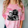 READING IN PEACE RIP Introvert Skeleton Read Book Meme Comfort Color Blast T-Shirt Clay READING IN PEACE RIP Introvert Skeleton Read Book Meme Comfort Color Blast T-Shirt Clay