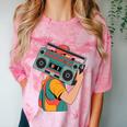 Retro 90s Boombox Nostalgia Party For Music Lovers Men Women Comfort Color Blast T-Shirt Clay