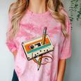 Retro Cassette Tape & Pencil Rewind Nostalgia Party 80s 90s Comfort Color Blast T-Shirt Clay