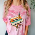 Retro Cassette Tape & Pencil Rewind Nostalgia Party 80s 90s Comfort Color Blast T-Shirt Clay