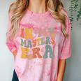 Retro Groovy In My Master's Degree Era Graduation Master Comfort Color Blast T-Shirt Clay
