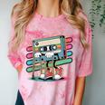 Retro Old Cassette Tape Cartoon With Walker Nostalgia Comfort Color Blast T-Shirt Clay