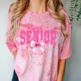 Retro Senior 2026 Class Of 2026 Coquette Pink Bow Graduation Comfort Color Blast T-Shirt Clay