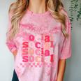 Selectively Social Sarcastic Introvert Humor Comfort Color Blast T-Shirt Clay