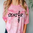 Senior 2021 Lacrosse Sticks And Ball Graduation Comfort Color Blast T-Shirt Clay