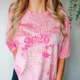 Senior 2026 Class Of 2026 Coquette Pink Bow Graduation Moms Comfort Color Blast T-Shirt Clay