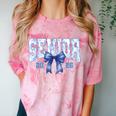 Senior 2026 Class Of 2026 Toile Coquette Bow Graduation 2026 Comfort Color Blast T-Shirt Clay