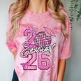 Senior 2026 Graduation Girls Coquette Pink Bow Class Of 2026 Premium Comfort Color Blast T-Shirt Clay
