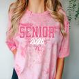 Senior 2026 Pink Coquette Bow Class Of 2026 Graduation Women Comfort Color Blast T-Shirt Clay