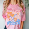 Senior 2026 Retro Groovy Flowers Graduation Comfort Color Blast T-Shirt Clay