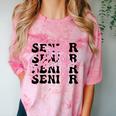 Senior 2027 Class Of 2027 Coquette Pink Bow Graduation 2027 Comfort Color Blast T-Shirt Clay