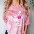 Senior Cheerleader Cheer Class Of 2025 Graduation Graduate Comfort Color Blast T-Shirt Clay