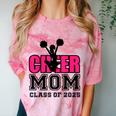 Senior Cheerleader Mom Cheer Class Of 2025 Graduation Women Comfort Color Blast T-Shirt Clay
