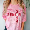 Senior Class Of 2024 Graduation 2024 Maroon Basketball Comfort Color Blast T-Shirt Clay