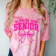Senior Class Of 2026 Coquette Pink Bow Graduation 2026 Comfort Color Blast T-Shirt Clay