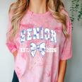 Senior Class Of 2026 Graduation Girly Floral Coquette Bow Comfort Color Blast T-Shirt Clay
