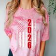 Senior Class Of 2026 Patriotic American USA Flag Graduation Comfort Color Blast T-Shirt Clay