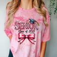 Senior Class Of 2027 Coquette Pink Bow Graduation 2027 Girls Comfort Color Blast T-Shirt Clay