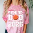 Senior Dad Class Of 2026 Cute Basketball Dad Graduation 2026 Comfort Color Blast T-Shirt Clay
