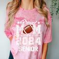 Senior Mom Class Of 2024 Football Proud Mom Graduation Comfort Color Blast T-Shirt Clay