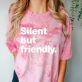 Silent But Friendly A Design For Introverts Comfort Color Blast T-Shirt Clay