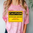 A Simple Yellow Warning Sign For Introvert Comfort Color Blast T-Shirt Clay