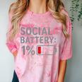 Social Battery 1 Percent Introvert Mood Minimalist Comfort Color Blast T-Shirt Clay Social Battery 1 Percent Introvert Mood Minimalist Comfort Color Blast T-Shirt Clay