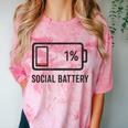 Social Battery 1 Shirt Introvert Anti Social Tee Gif Comfort Color Blast T-Shirt Clay