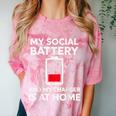 Social Battery Low Charger At Home Antisocial Introvert Comfort Color Blast T-Shirt Clay Social Battery Low Charger At Home Antisocial Introvert Comfort Color Blast T-Shirt Clay
