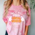 Social Work s Graduation Social Worker Men Comfort Color Blast T-Shirt Clay