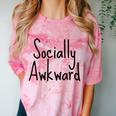 Socially Awkward Introvert Anxious Social Awkwardness Comfort Color Blast T-Shirt Clay