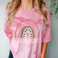 Sociologist Sociology Teacher Graduation Rainbow Comfort Color Blast T-Shirt Clay