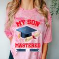 My Son Mastered It Shirt Masters Tee Graduate Graduation Comfort Color Blast T-Shirt Clay