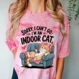 Sorry I Can’t Go I’m An Indoor Cat Couch Introvert Cat Comfort Color Blast T-Shirt Clay Sorry I Can’t Go I’m An Indoor Cat Couch Introvert Cat Comfort Color Blast T-Shirt Clay