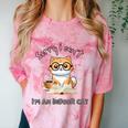 Sorry I Can't Indoor Cat Top For Introvert With Coffee Book Comfort Color Blast T-Shirt Clay