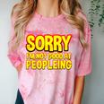 Sorry Im Not Good At Peopleing Introvert Comfort Color Blast T-Shirt Clay