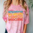 Speedcuber Introvert Cube Solver Speedsolving Speedcubing Comfort Color Blast T-Shirt Clay