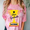 Star Graduate Second Grade Graduation Trophy Cup Comfort Color Blast T-Shirt Clay