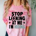 Stop Looking At Me I’m Hiding Sarcastic Introvert Joke Comfort Color Blast T-Shirt Clay Stop Looking At Me I’m Hiding Sarcastic Introvert Joke Comfort Color Blast T-Shirt Clay