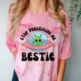 Stop Perceiving Me Bestie Alien Neurodivergent Introvert Comfort Color Blast T-Shirt Clay
