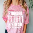 Straight Outta 8th Grade Graduation 2025 Eighth Grade Comfort Color Blast T-Shirt Clay