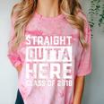 Straight Outta Here Class Of 2018 Senior Graduation Comfort Color Blast T-Shirt Clay