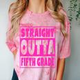 Straight Outta Fifth Grade Graduation Class Comfort Color Blast T-Shirt Clay
