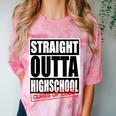 Straight Outta High School Class Of 2023 Graduation Comfort Color Blast T-Shirt Clay